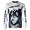 HUSKY Footprints And Heart Beats Men and Women 3D Shirt