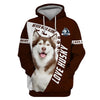 Husky Funny Never Walk Alone Shirt 3D Full Printing for Dog Mom Dad lovers