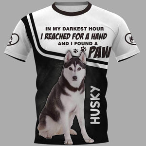 Husky In My Darkest Hour Men and Women 3D T Shirt