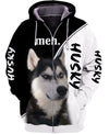 Husky Meh Shirt 3D Full Printing for Dog Mom Dad lovers