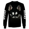 Husky Mystery Black Shirt 3D Full Printing for Dog Mom Dad lovers