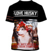 HUSKY Red Maple Leaf Men and Women 3D Shirt