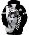 Husky Sibir Never Walk Alone Shirt 3D Full Printing for Dog Mom Dad lovers