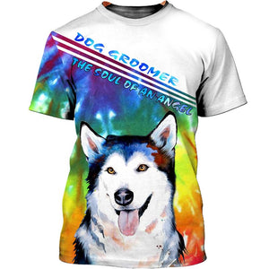 Husky The Soul Of An Angel Men and Women 3D T Shirt