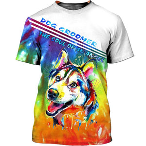 Husky The Soul Of An Angel Men and Women 3D Ver.2 T Shirt