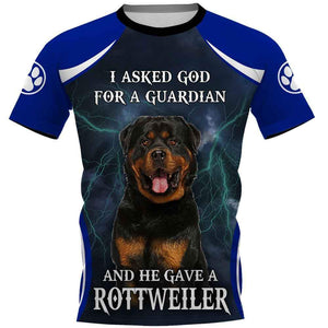 I Asked God For A Guardian ROTTWEILER DOG Men and Women 3D Print Pullover