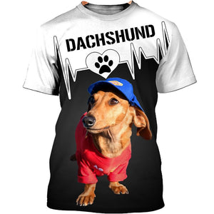 I Know You Want To Hold My Wiener Novelty Dachshund Men and Women 3D T Shirt
