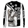 I Love My Boxer Men and Women Ver.2 3D Shirt In Black/White