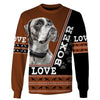 I Love My Boxer Men and Women Ver.4 3D Shirt In Black/White