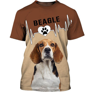 I Love You My Beagle Shirt 3D Full Printing for Dog Mom Dad lovers