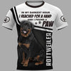 I Reached For A Hand ROTTWEILER Dog Men and Women 3D Shirt