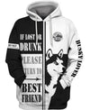 If lost or drunk please return to best friend shirt Shirt 3D Full Printing for Dog Mom Dad lovers