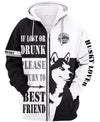 If lost or drunk please return to best friend shirt Shirt 3D Full Printing for Dog Mom Dad lovers