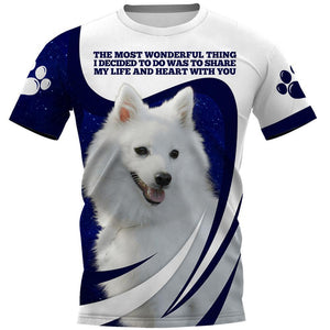 Japanese Spitz Men and Women 3D T Shirt
