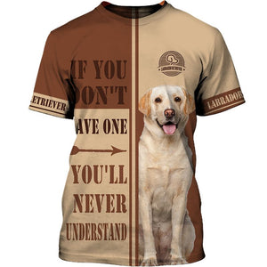 Labrador Brown Love Will Understand and Women 3D Shirt
