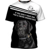 Labrador Retriever Black Shirt 3D Full Printing for Dog Mom Dad lovers