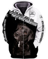 Labrador Retriever Cute My Dog In Black Men and Women 3D Shirt