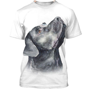 Labrador Retriever Water Color White Shirt 3D Full Printing for Dog Mom Dad lovers