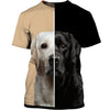 Labrador Retriever Yellow And Black Men and Women 3D Shirt