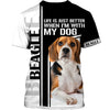 Love Beagle – Life is just better when I’m with my dog Men and Women 3D Shirt