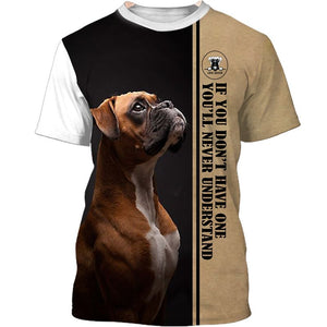 LOVE BOXER – if you don’t have one you’ll never understand Men and Women 3D Shirt In White/Coffe color