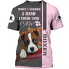 LOVE BOXER In Light Pink Men and Women 3D Shirt