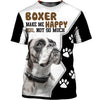 Love Boxer Make Me Happy 3D shirt for Boxer lovers