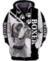 Love Boxer Paws 3D T shirt for Dog Boxer  lovers