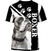 Love Boxer Paws 3D T shirt for Dog Boxer  lovers