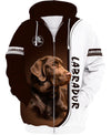 Love chocolate Labrador Men and Women 3D T Shirt