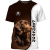 Love chocolate Labrador Men and Women 3D T Shirt