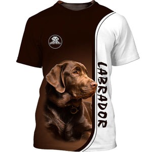 Love chocolate Labrador Men and Women 3D T Shirt