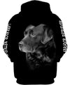 Love Dog – Love Labrador Full Black Men and Women 3D Shirt