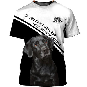 Love Dog – Love Labrador In Black/White Men and Women 3D Shirt