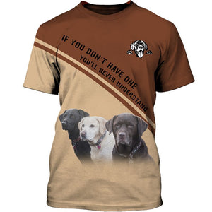 Love Dog – Love Labrador In Brown Men and Women 3D Shirt