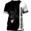 Love German Shepherd In Black Men and Women 3D Shirt