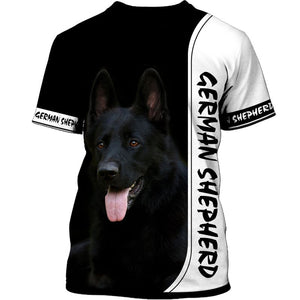 Love German Shepherd In Black Men and Women 3D Shirt