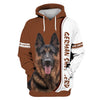 Love German Shepherd Men and Women 3D Shirt In  White/Brown
