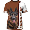 Love German Shepherd Men and Women 3D Shirt In  White/Brown