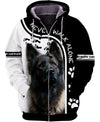 Love German Shepherd – never walk alone Men and Women 3D Shirt In Black/White