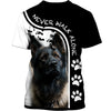 Love German Shepherd – never walk alone Men and Women 3D Shirt In Black/White