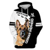 Love German Shepherd – never walk alone Men and Women Ver.2 3D Shirt In Black/White