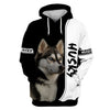 Love Husky Black 3D shirt for Husky lovers