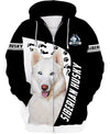 Love Husky In White Men and Women 3D Shirt