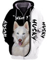 Love Husky In White Men and Women Ver.2 3D Shirt