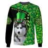 Love Husky Men and Women 3D Shirt In Green