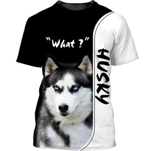 Love Husky – What? Men and Women 3D Shirt