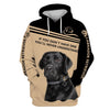 Love Labrador Retriever Men and Women 3D Shirt In Coffe/Black