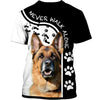 Love My German Shepherd – never walk alone Men and Women 3D Shirt