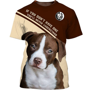 Love Pitbull – A friend who really understand me Men and Women Ver.3 3D Shirt